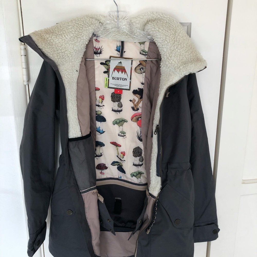 Burton Women's Hooded Snowboard/ Ski Jacket Dark Grey - Picture 6 of 9